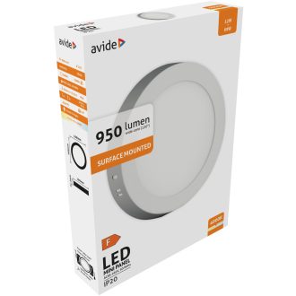 AVIDE MENNYEZETI LÁMPA KEREK 12W 4000K 840ML