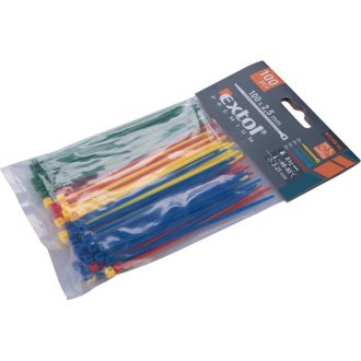 EXTOL KÁBELKÖTEGELŐ 2,5X100MM SZÍNES 8856192